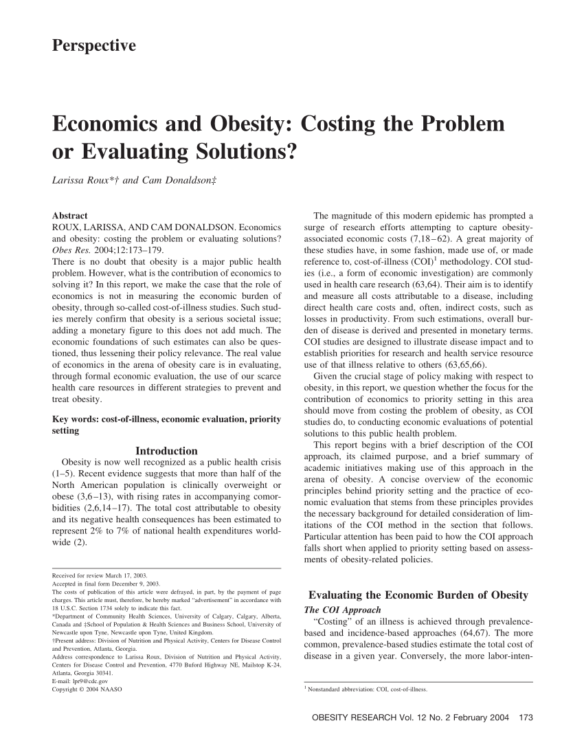 solution for obesity essay