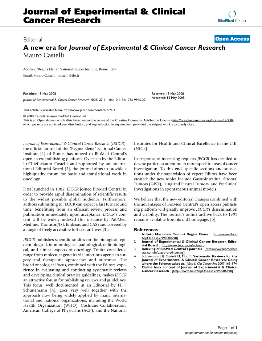cancer research review article