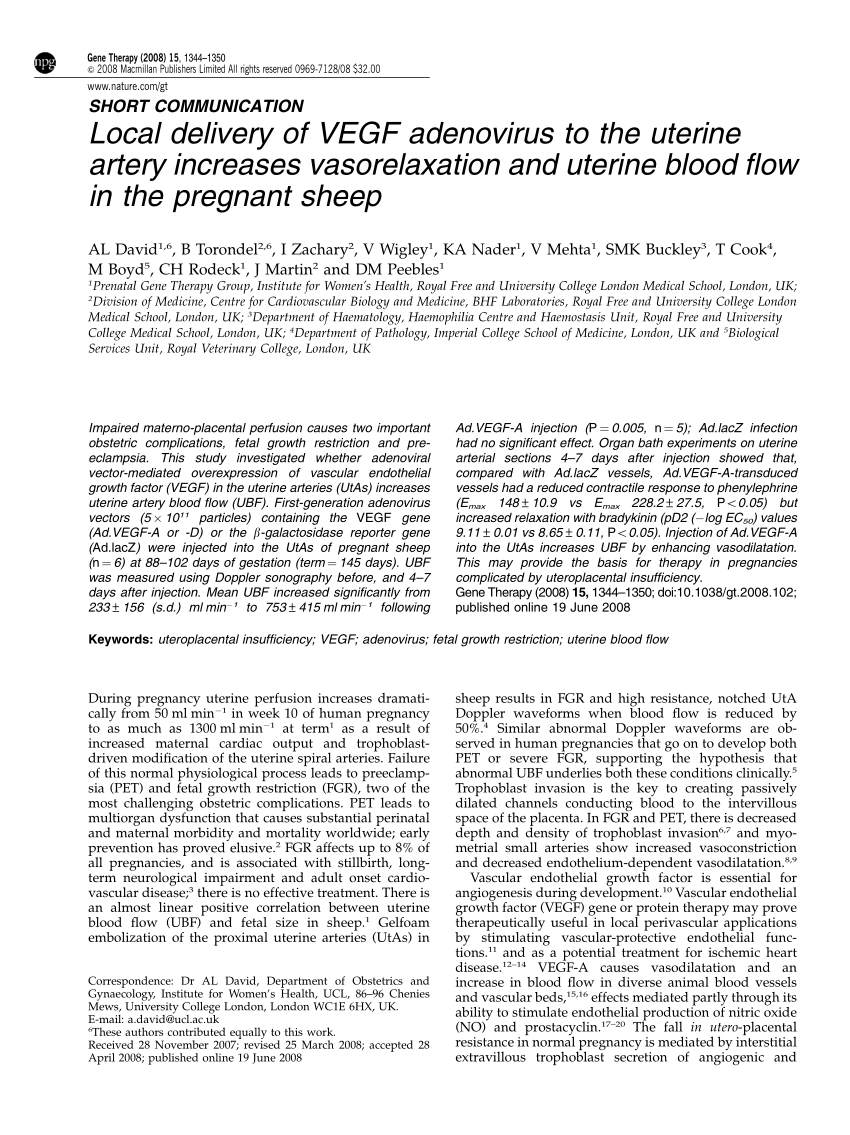 (PDF) Overexpression of VEGF-C Attenuates Chronic High 