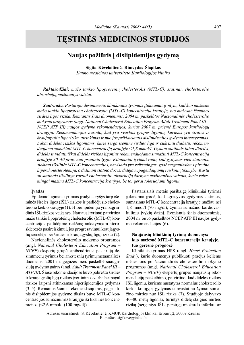 Pdf A New Approach To The Treatment Of Dyslipidemia 8427