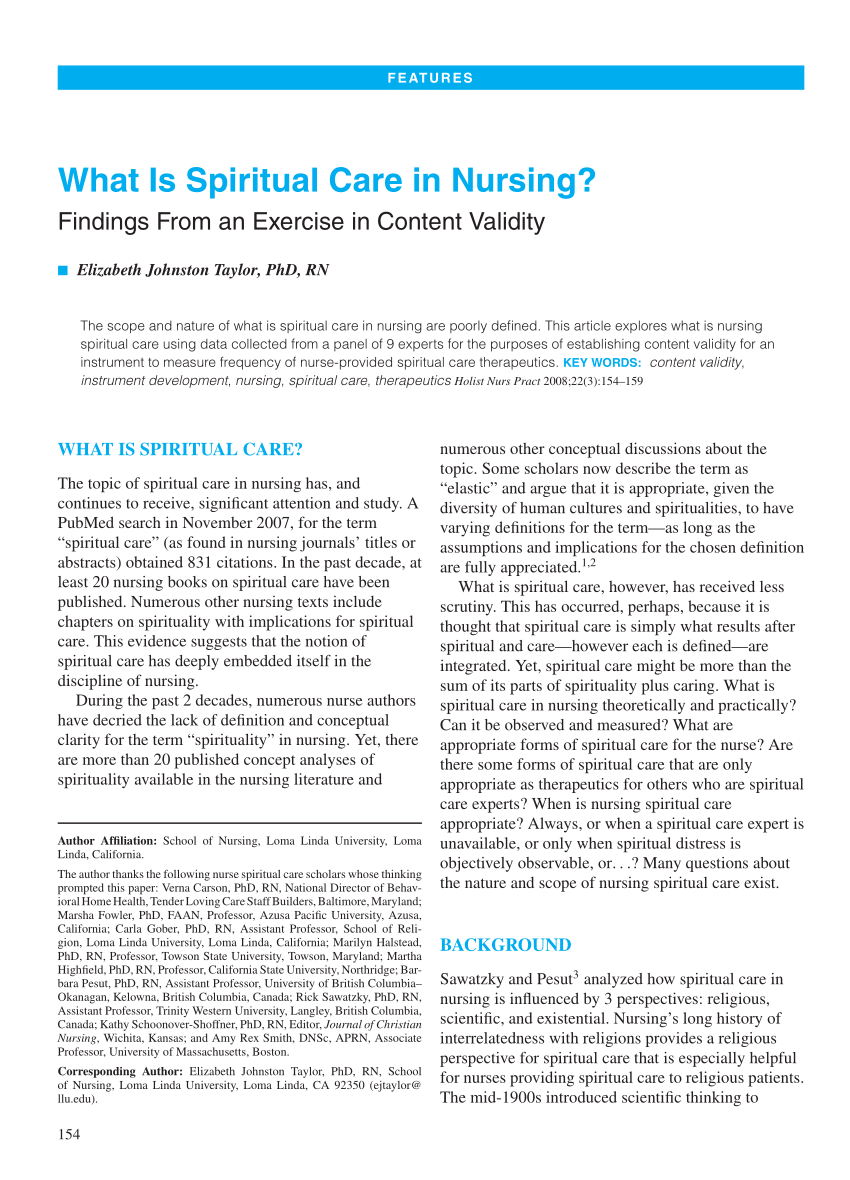 spirituality in nursing