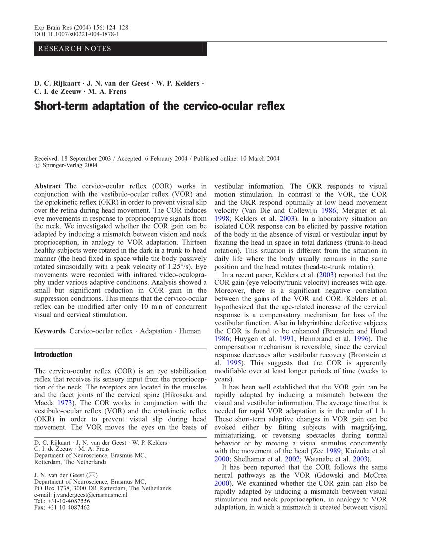 pdf-short-term-adaptation-of-the-cervico-ocular-reflex