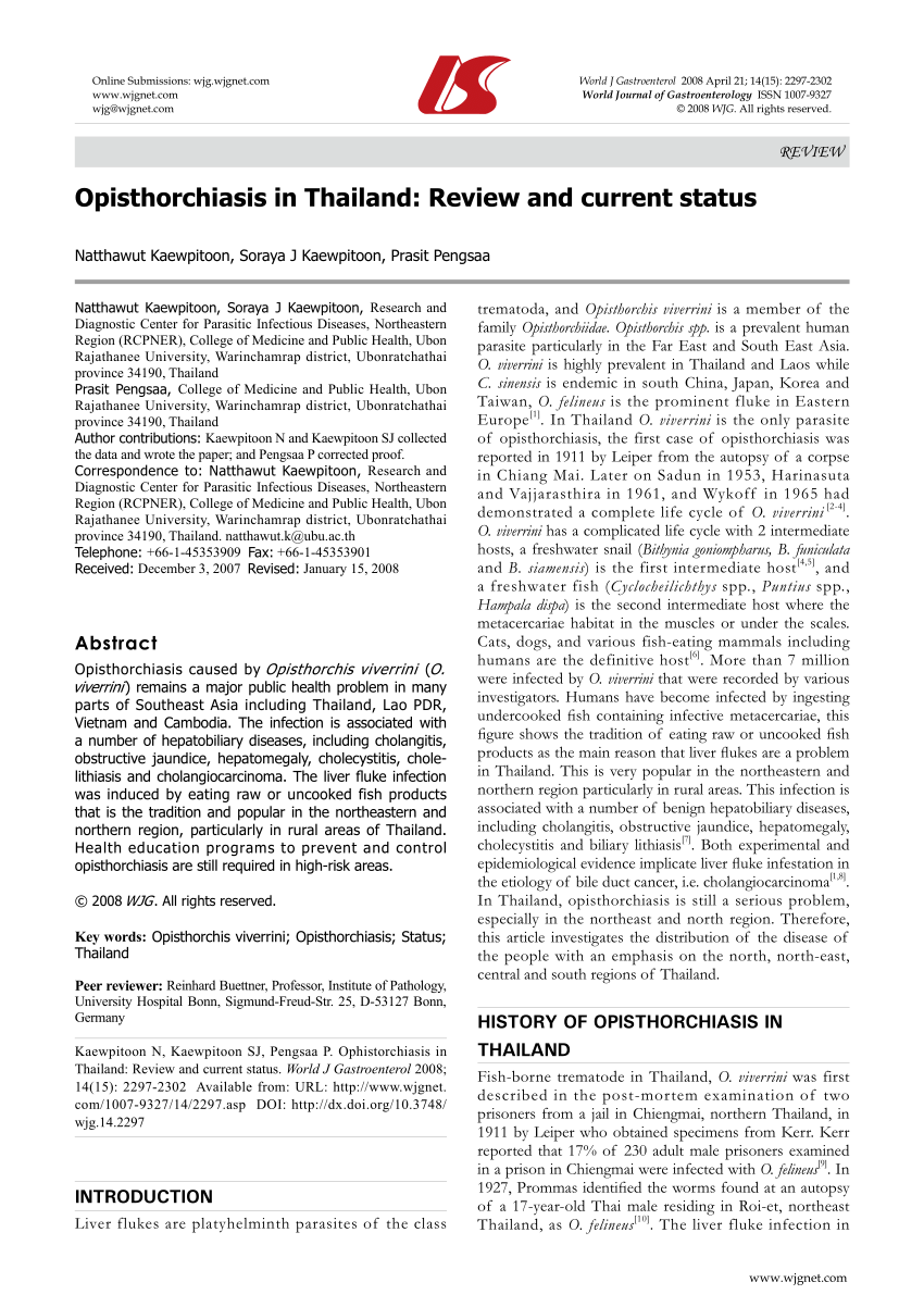 Opisthorchiasis helminthiasis - Féregmegelőző tabletták emberek számára