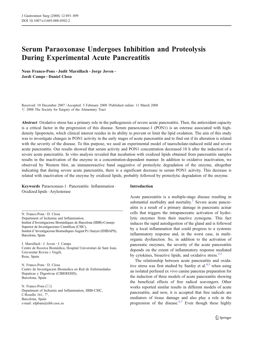 (PDF) Powerful Inhibition of Experimental Human Pancreatic 