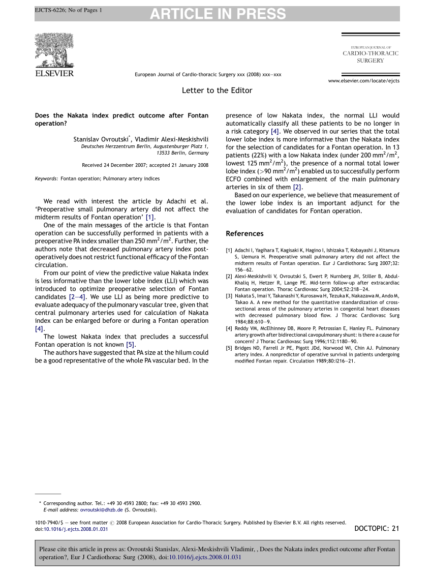 Nakata index above 1500 mm2/m2 predicts death in absent pulmonary