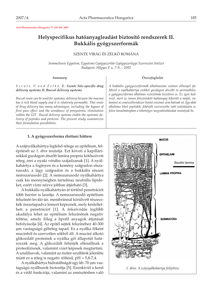 A szomatosztatin és az emésztőrendszer Emésztőrendszer pdf