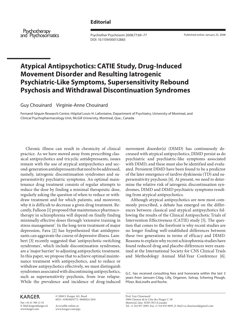 atypical antipsychotics case study