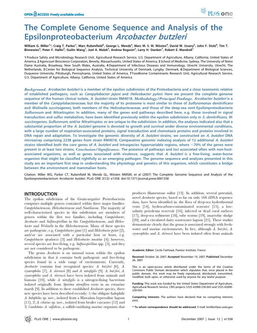 PDF) The Complete Genome Sequence and Analysis of the