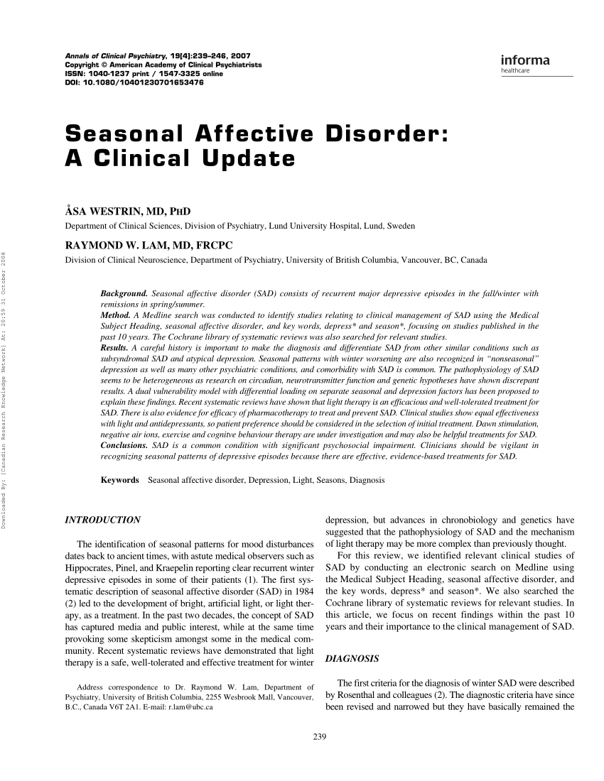 Seasonal affective disorder infographic - golakingdom