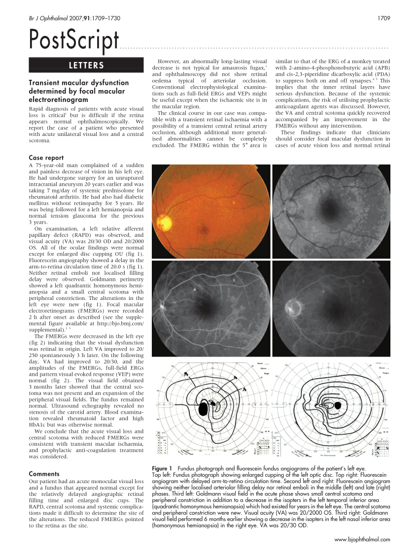 Localised relative scotoma in cuticular drusen | Graefe's Archive for  Clinical and Experimental Ophthalmology