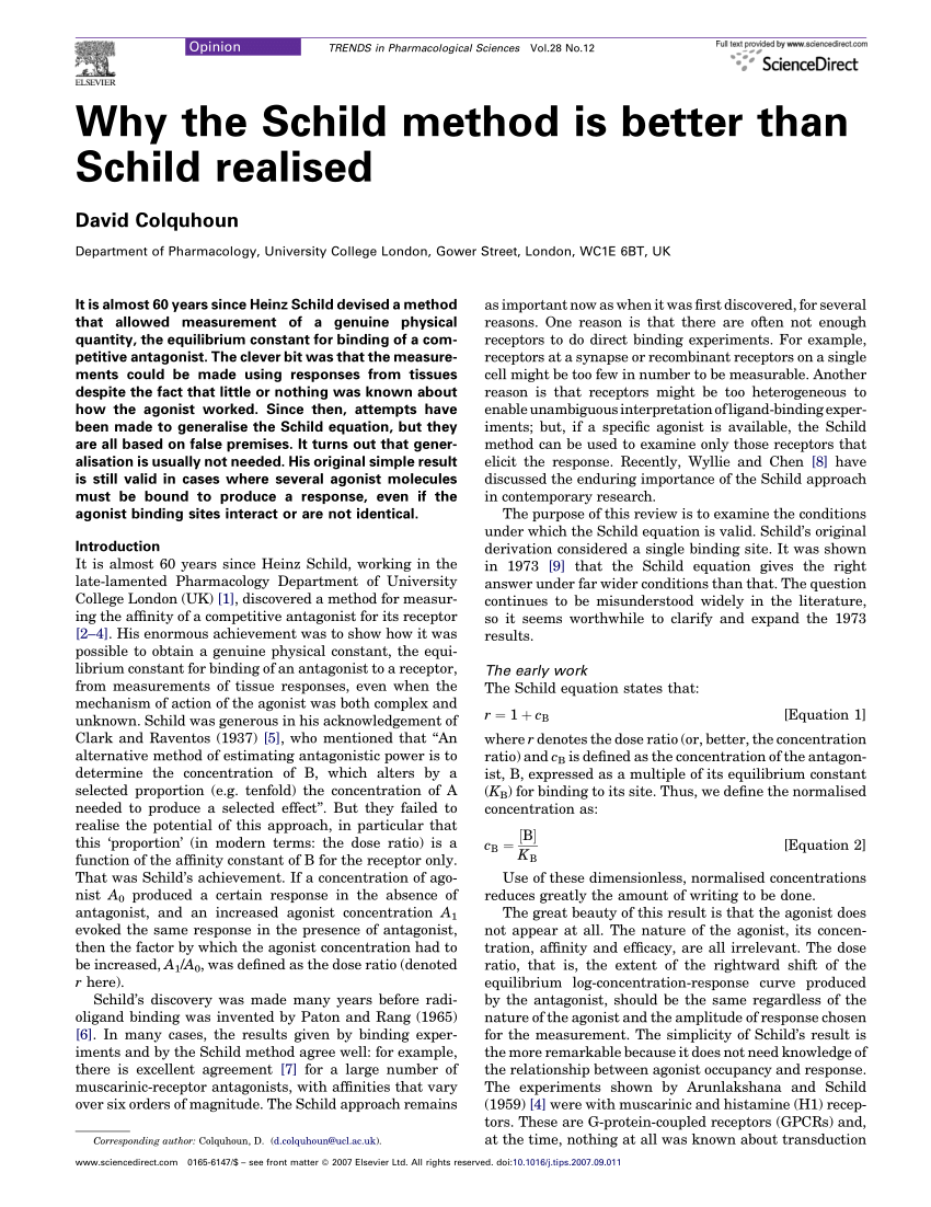 Pdf Why The Schild Method Is Better Than Schild Realised