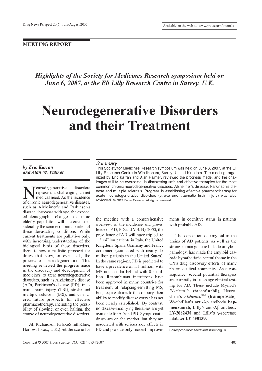 dissertation on neurodegenerative disease