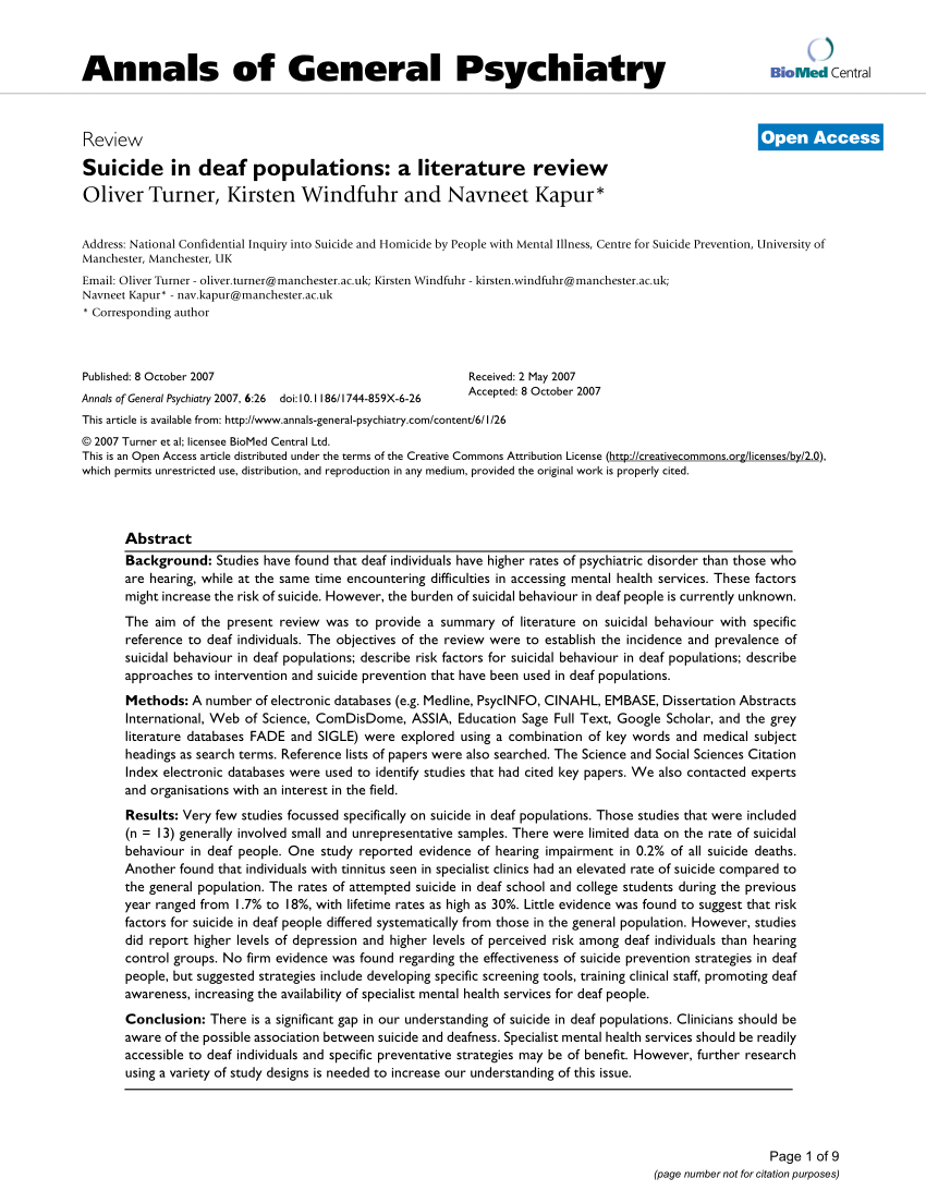 literature review prison suicides