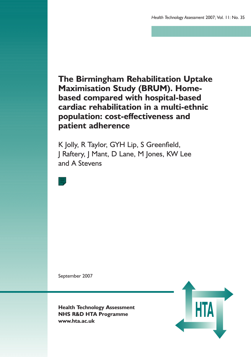 Pdf The Birmingham Rehabilitation Uptake Maximisation Study Brum