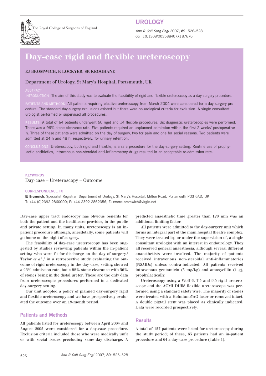 Flexible Ureteroscopy and Percutaneous Surgery