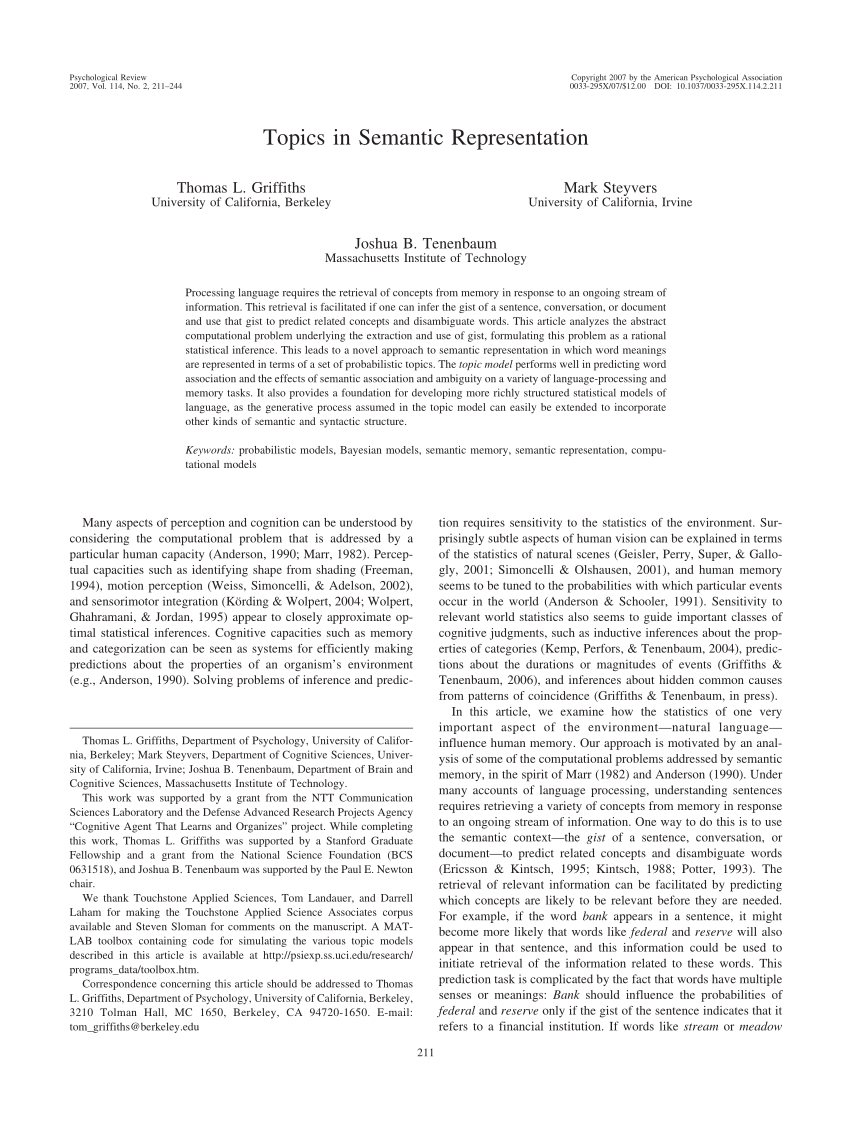 research paper topics in semantics pdf