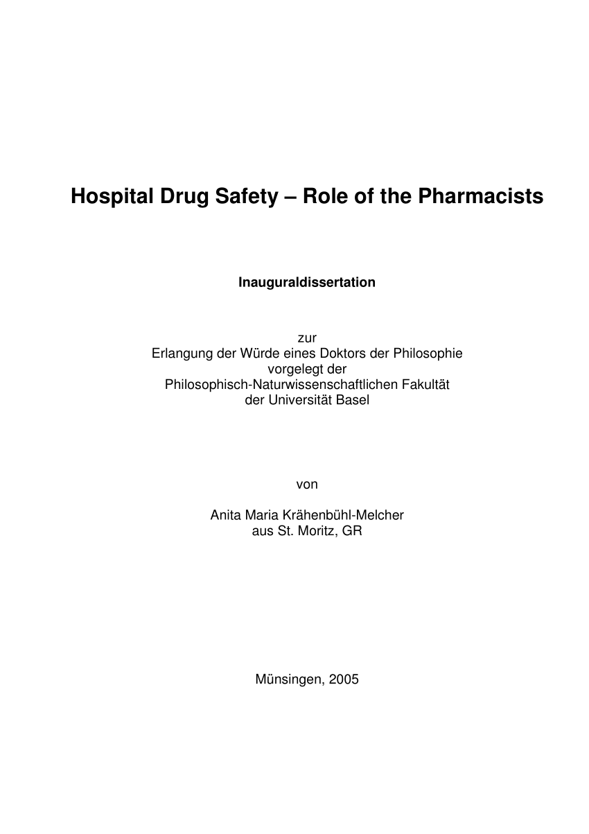 Pdf Drug Related Problems In Hospitals A Review Of The Recent Literature