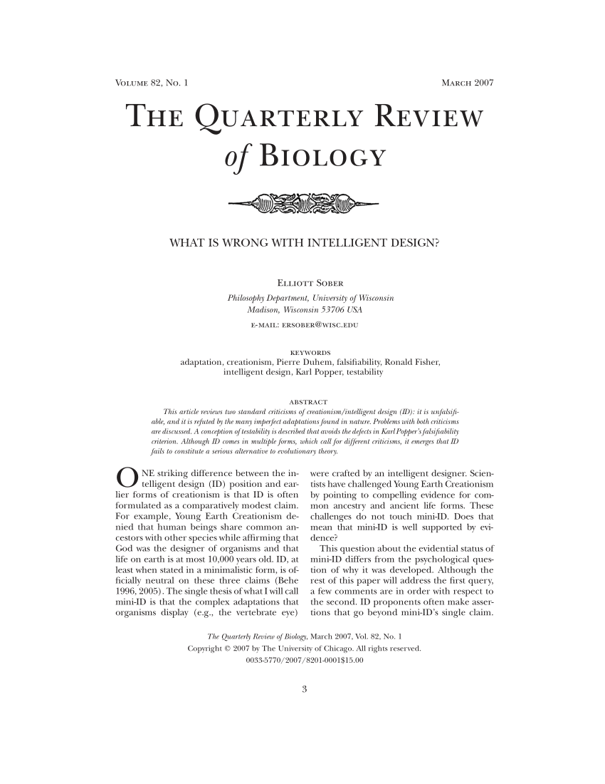 (PDF) What is wrong with intelligent design?