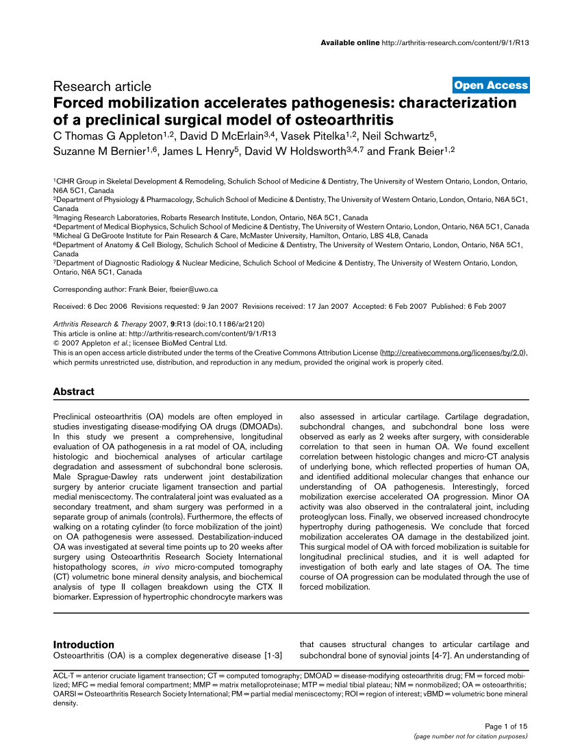 PDF Forced mobilization accelerates pathogenesis