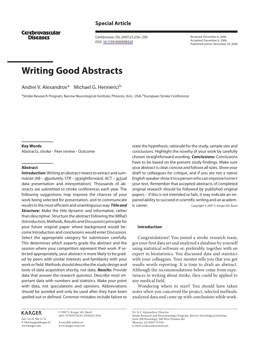 abstract research paper