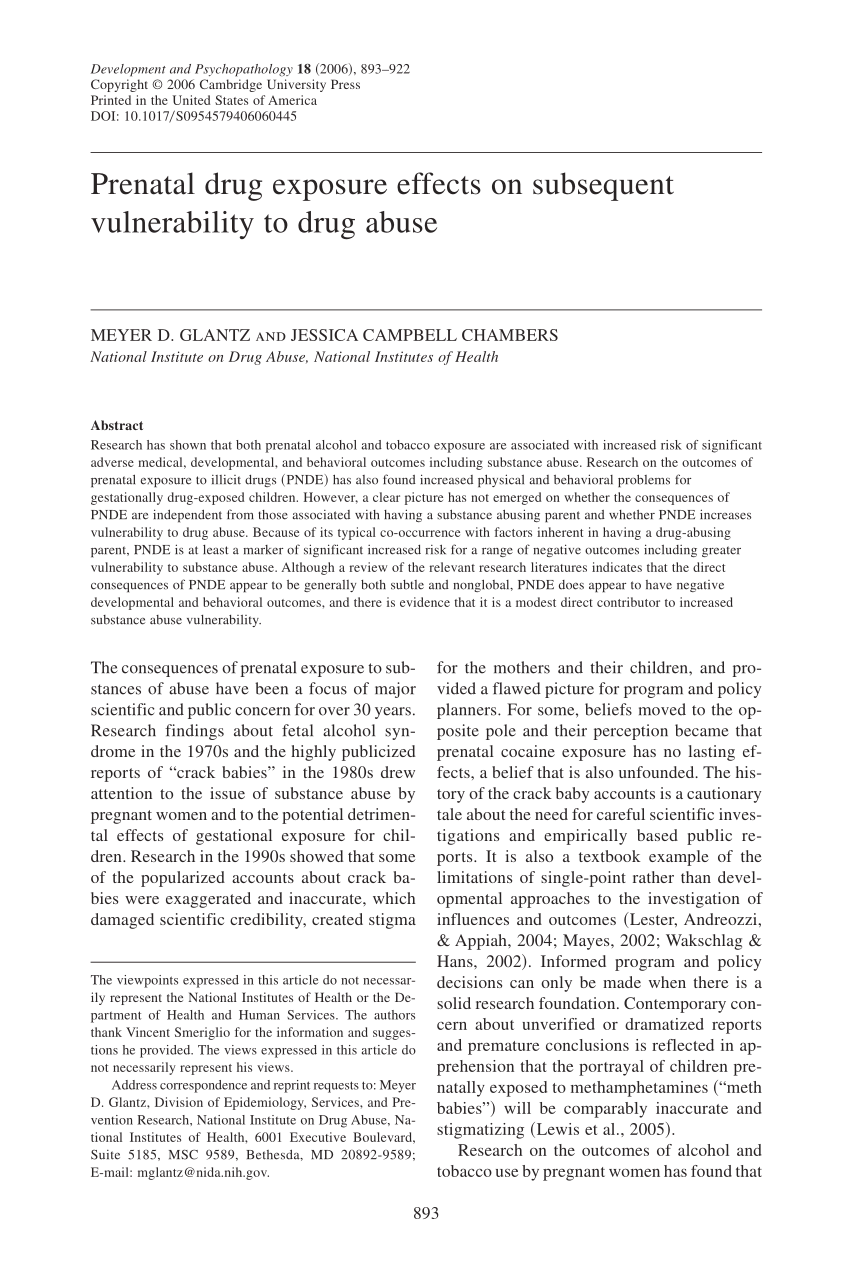 literature review on effects of drug abuse