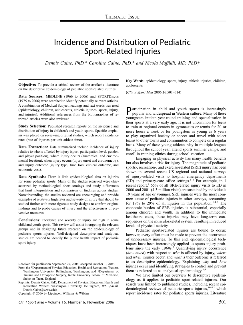 research articles about sports