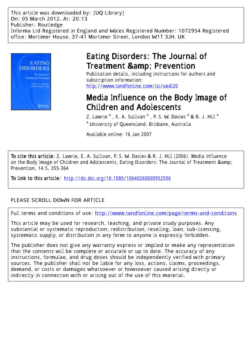 media impact on body