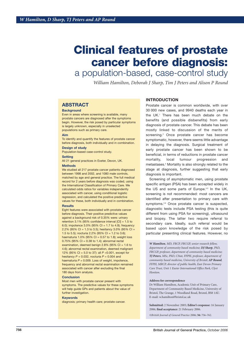 systematic literature review of prostate cancer