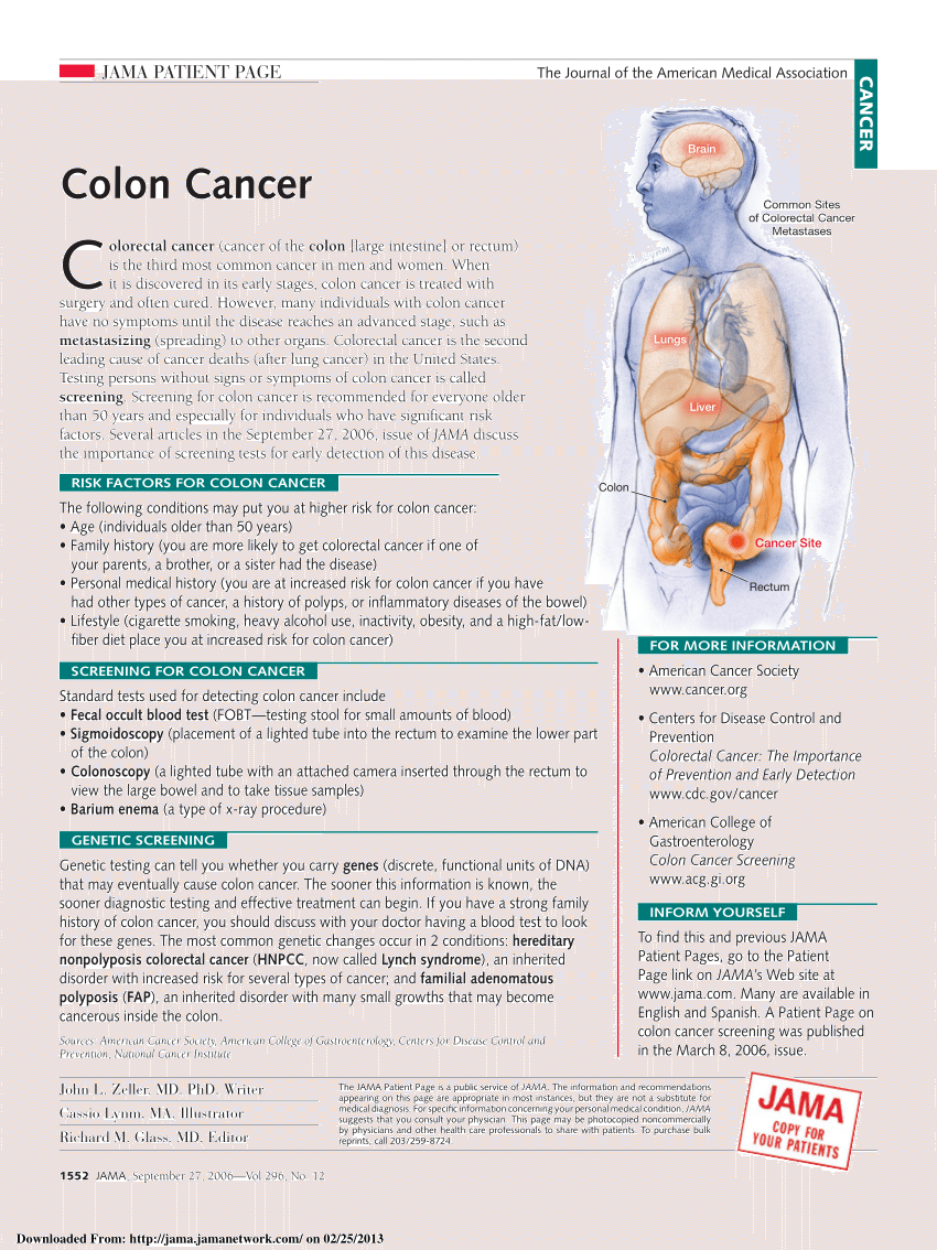colorectal cancer jama)