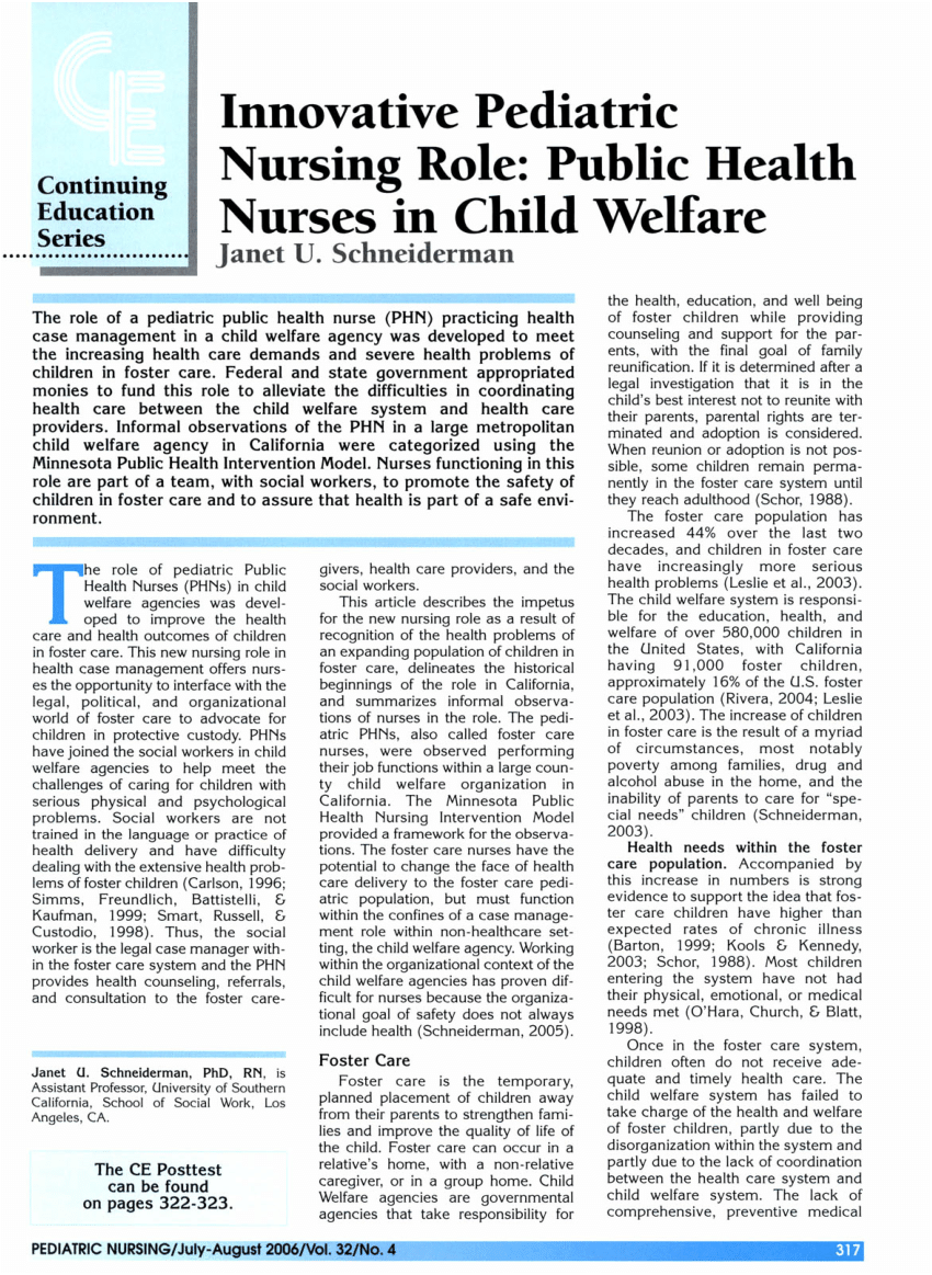 research topics on pediatric nursing
