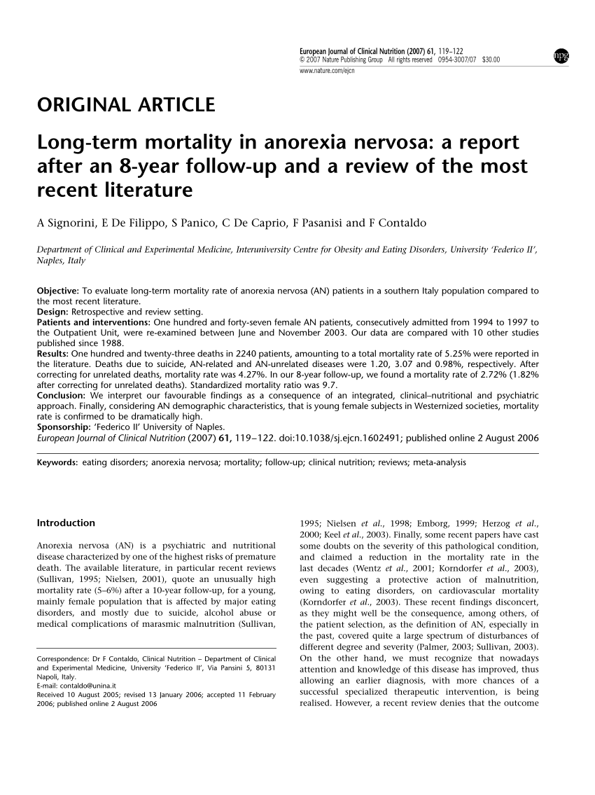research article anorexia