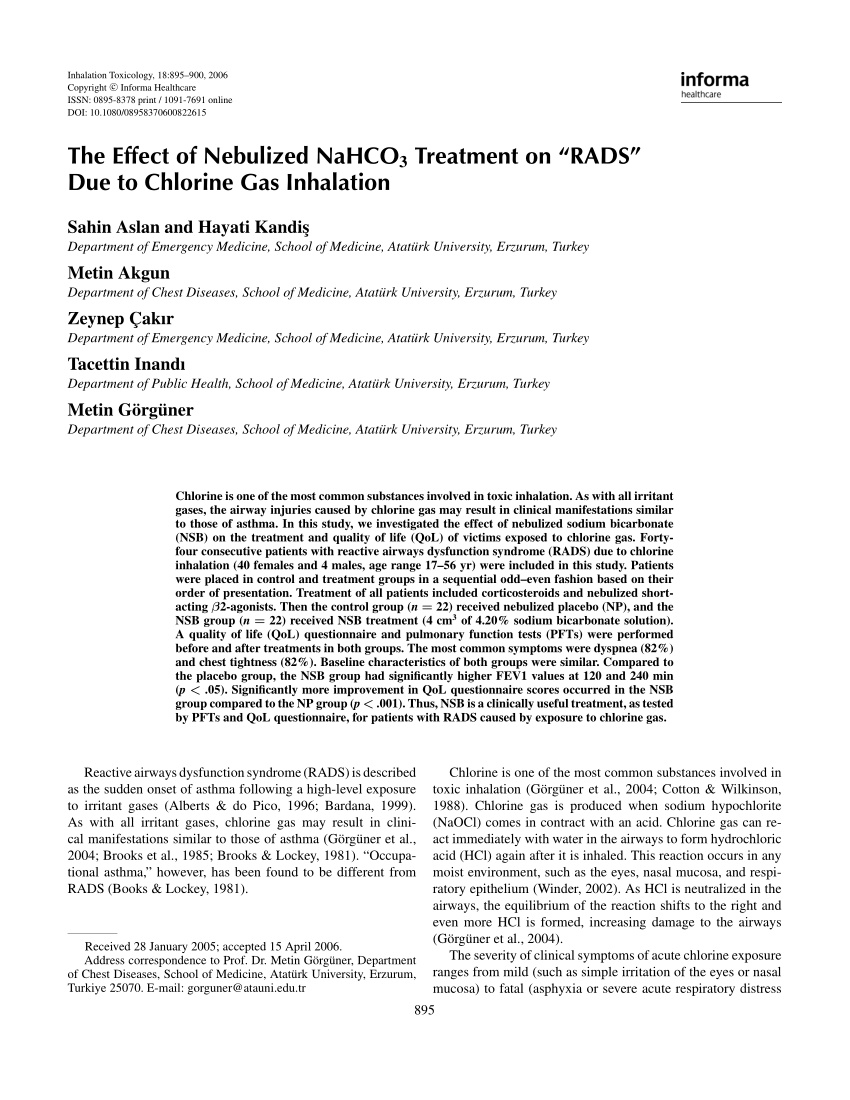 (PDF) The effect of nebulized NaHCO3 treatment on "RADS" due to