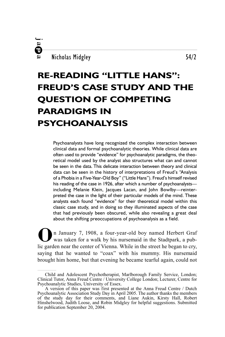 freud case study little hans pdf