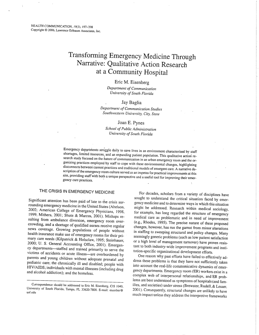 thesis topics in emergency medicine