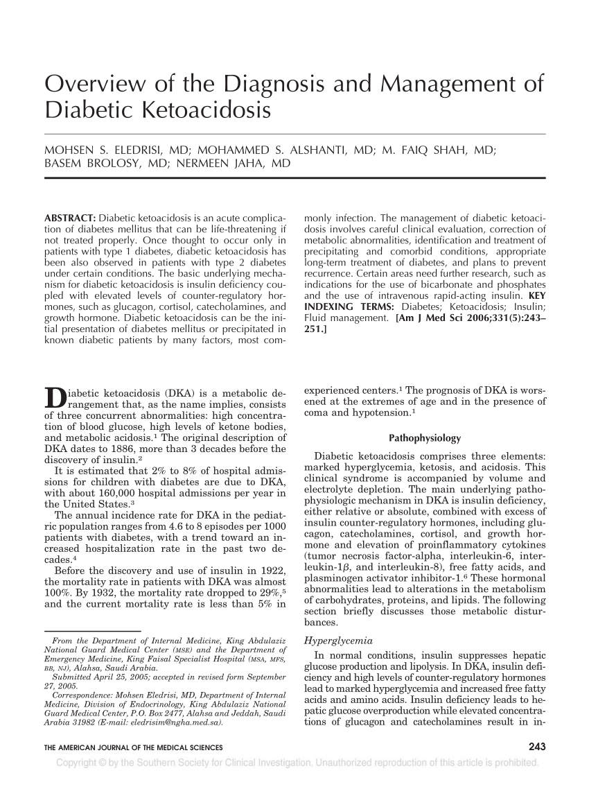 literature review diabetic ketoacidosis