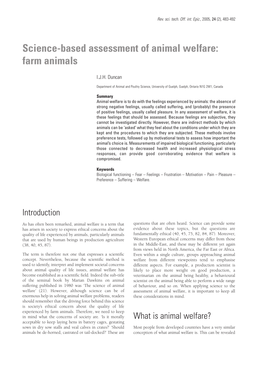 phd thesis in animal welfare