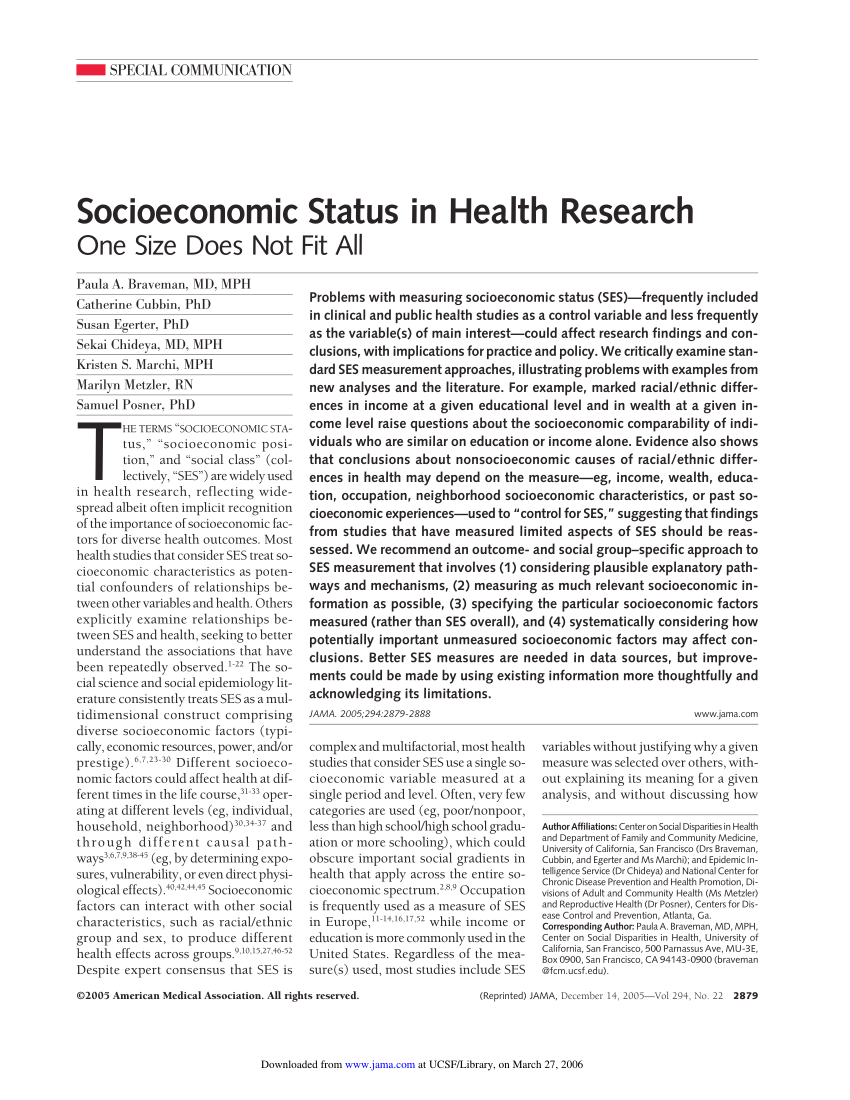 socio economic research papers