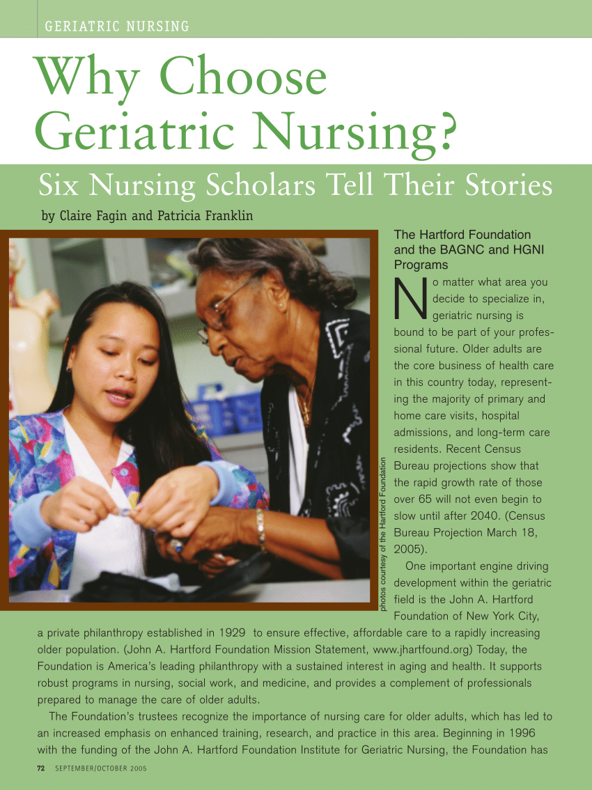 nursing research topics geriatrics