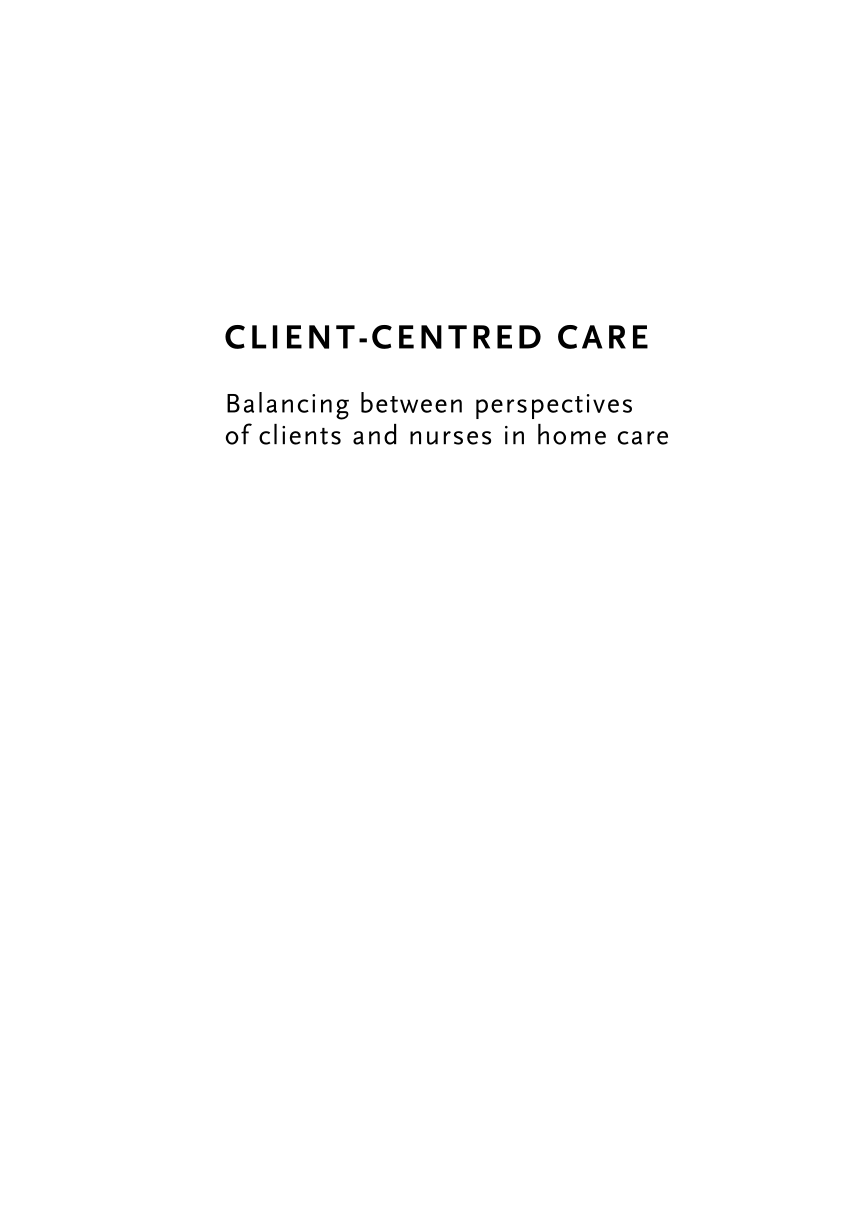 PDF) Actual interaction and client-centredness in home-care