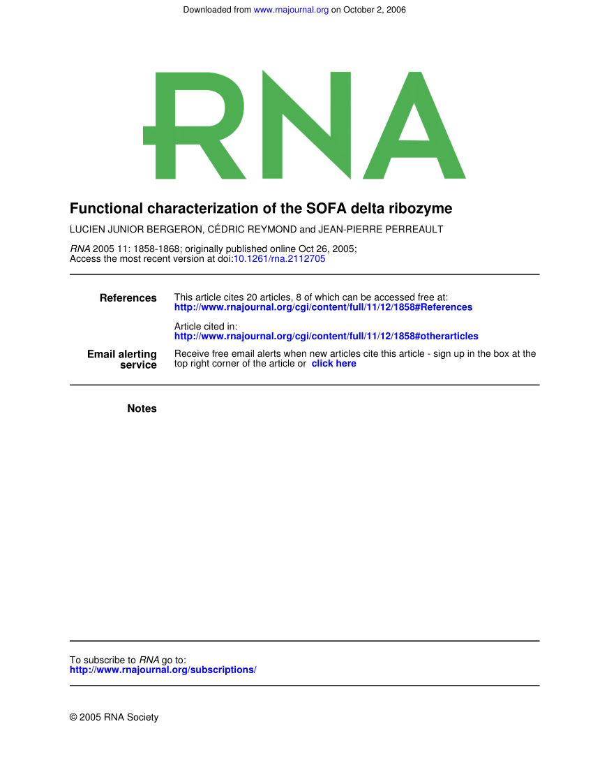 PDF) Functional characterization of the SOFA