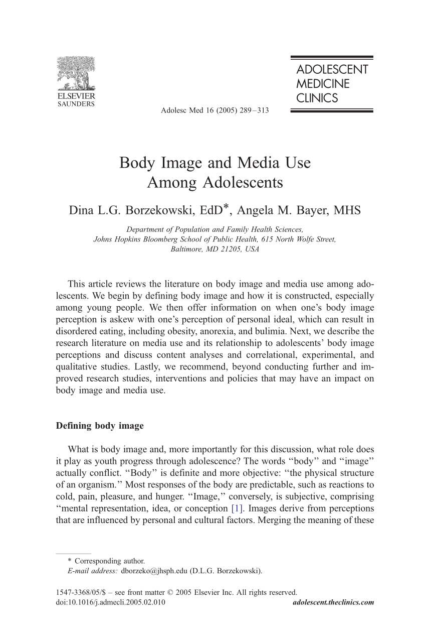 Dissertation on media and body image