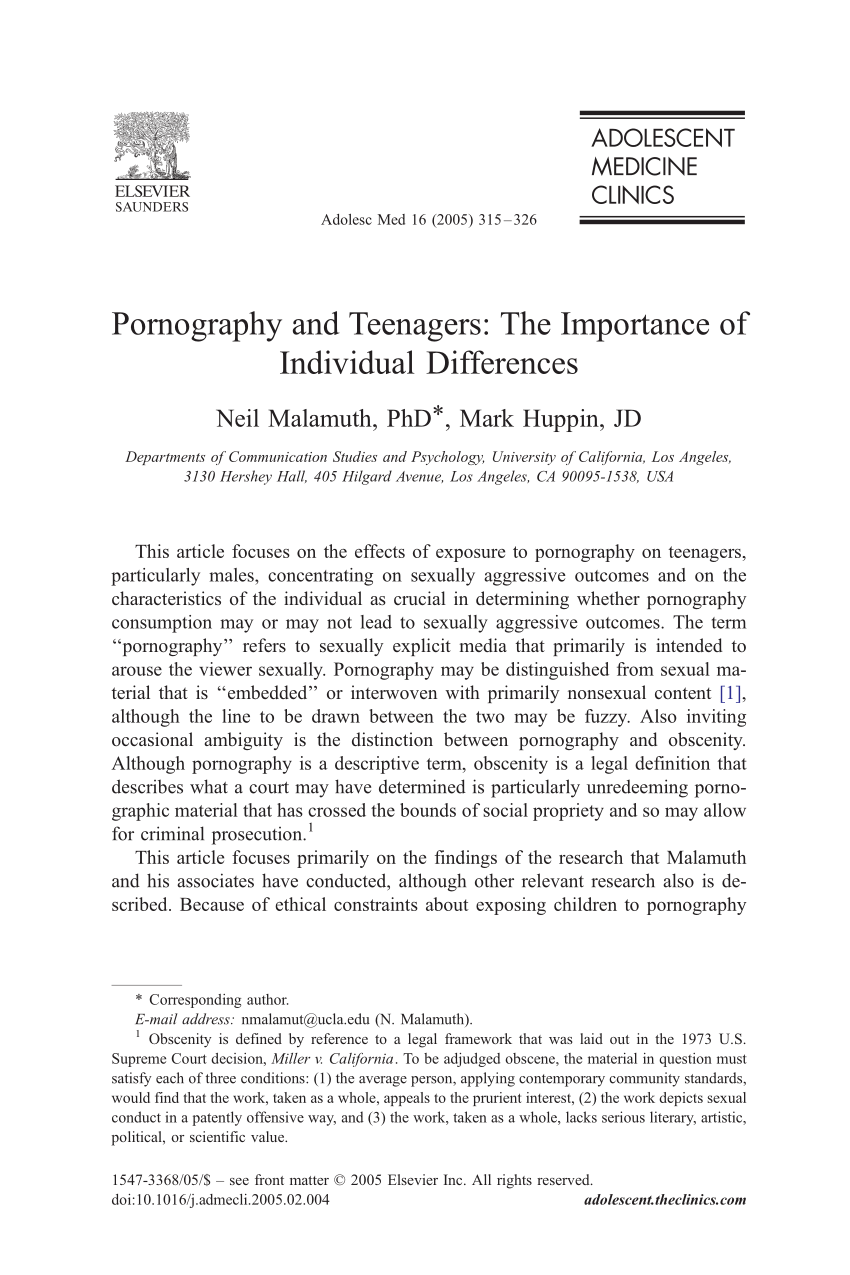 Spanking Jb Girls - PDF) Pornography and Teenagers: The Importance of Individual Differences