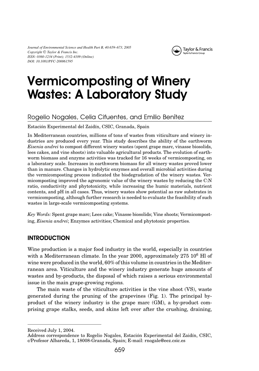 research paper on vermicomposting pdf