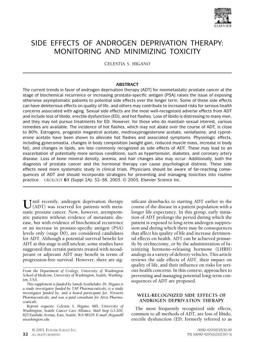 Pdf Side Effects Of Androgen Deprivation Therapy Monitoring And Minimizing Toxicity 4694