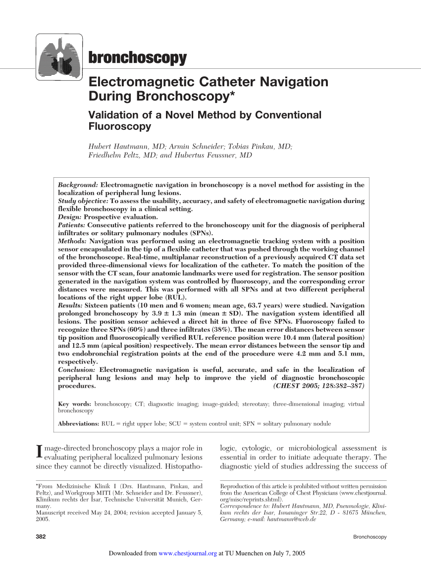 Electromagnetic Navigation Bronchoscopy Thomas R Gildea - 