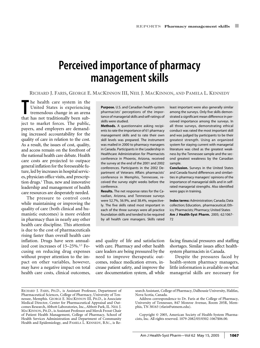 Importance Of A Career In Pharmacy