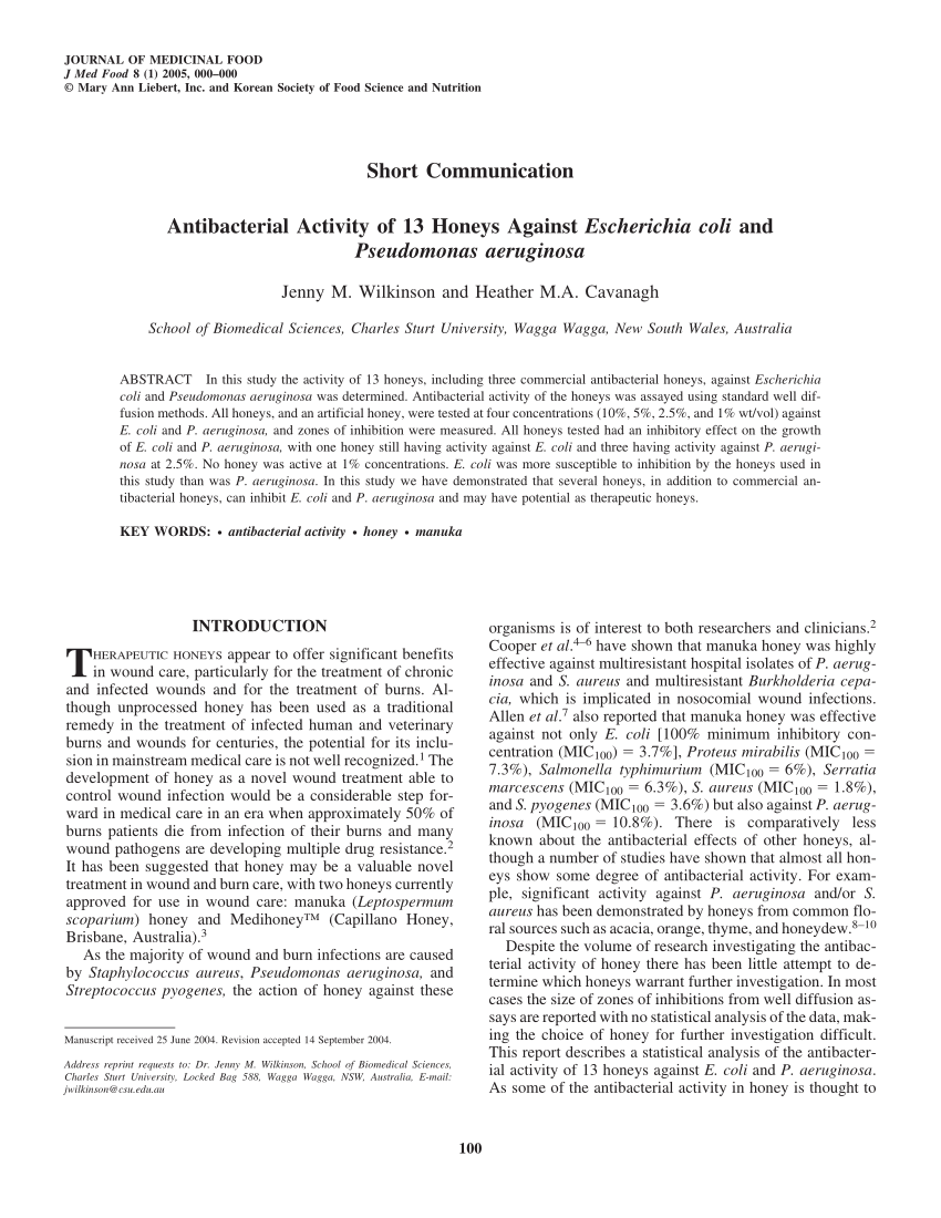 e coli research paper pdf
