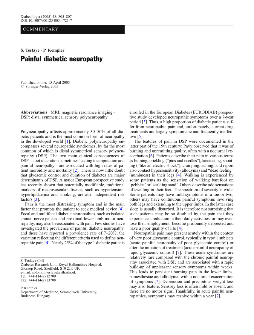 thesis on diabetic neuropathy