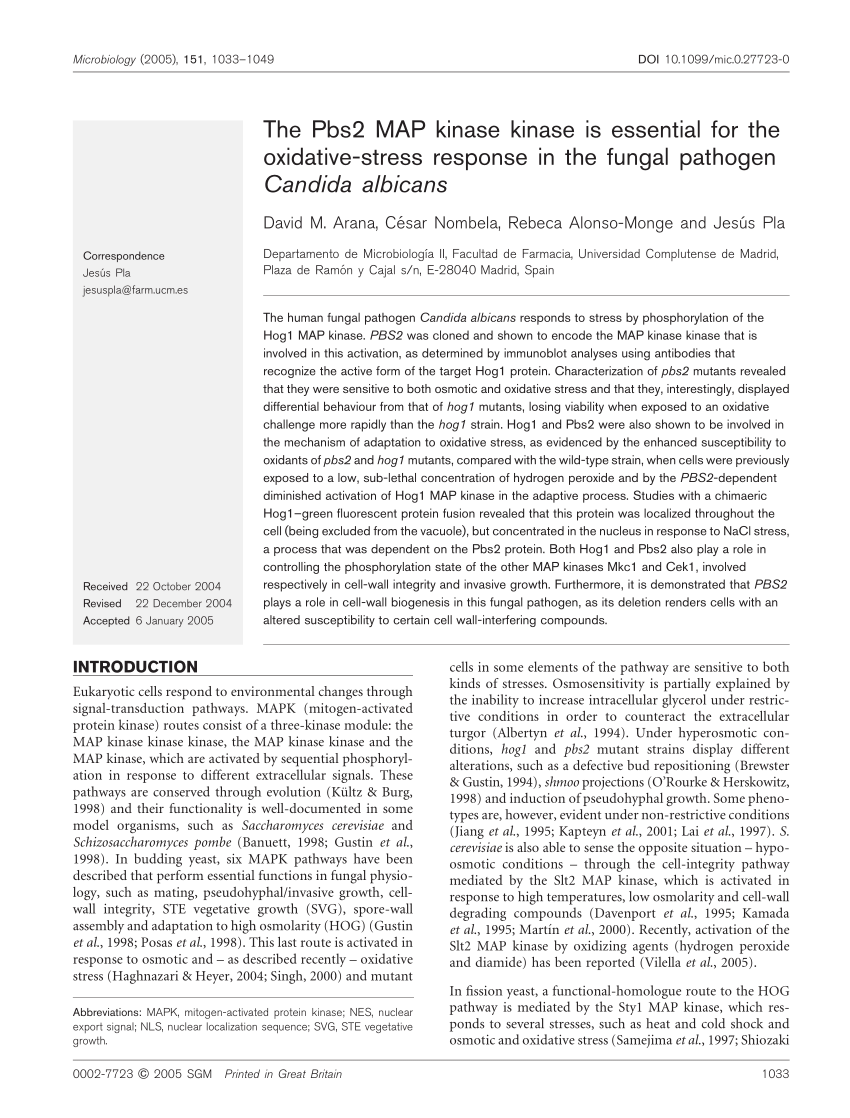 Yeast Stress Responses SpringerLink