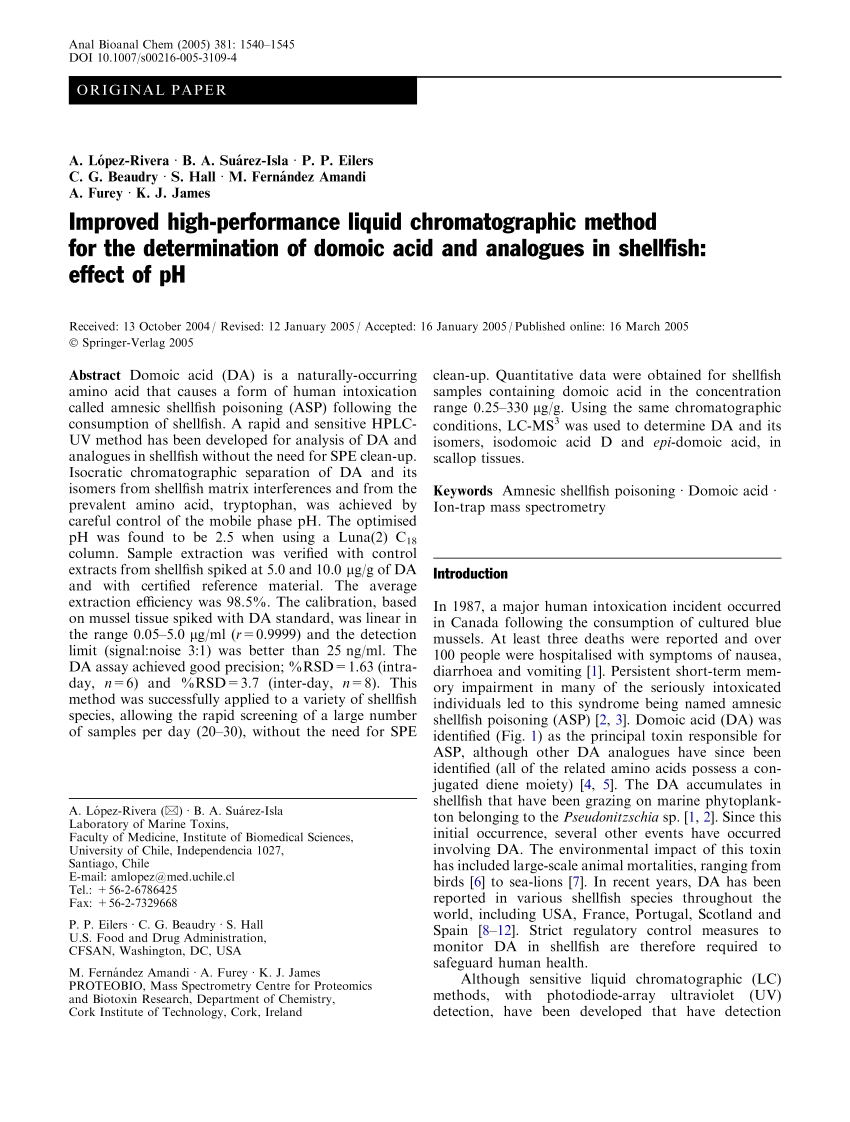 (PDF) Improved high-performance liquid chromatographic method for the